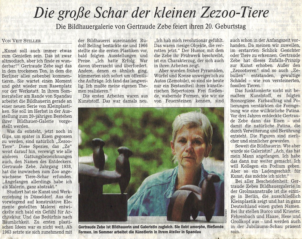 die große schar der kleinen zezootiere